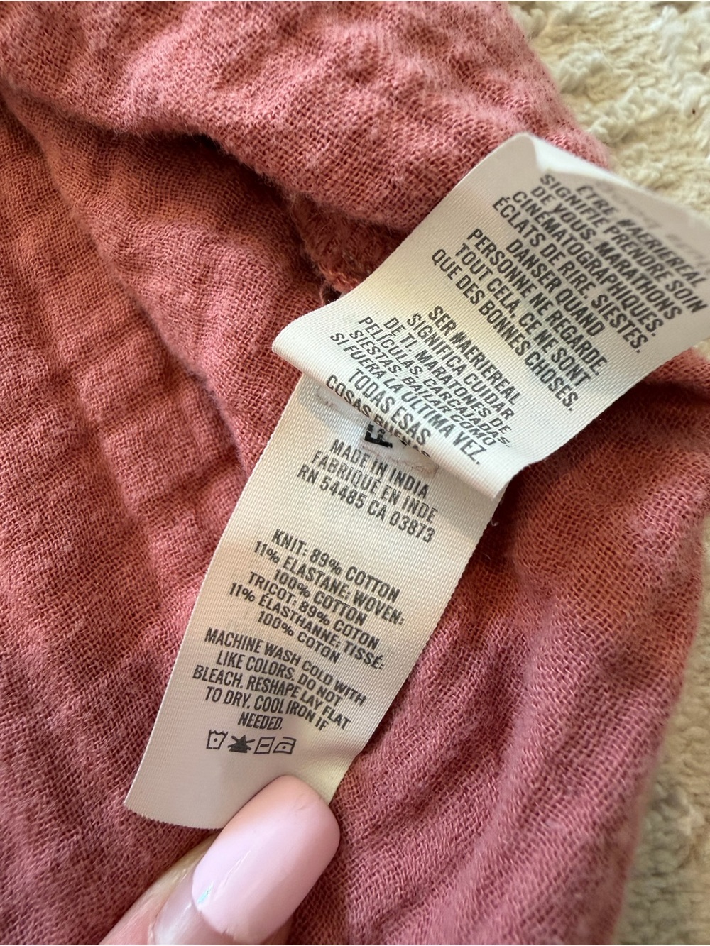 Aerie Dusty Rose Midi Maxi Dress Size Medium Boho Gauze Cotton Sleeveless - Picture 5 of 6